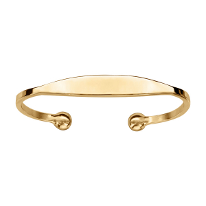 BRACELET ESCLAVE MOYEN PLAQUÉ OR 62 MM DE DIAM