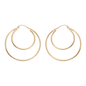 CRÉOLES PLAQUÉ OR DOUBLE 38MM ET 25MM