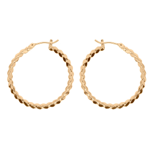 CRÉOLES PLAQUÉ OR TORSADÉ DIAM 30MM EXT