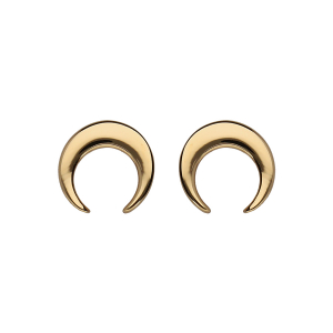 BOUCLES D'OREILLES TIGE PLAQUÉ OR CROISSANT DE LUNE