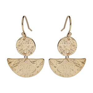 BOUCLES D'OREILLES CROCHET PLAQUÉ OR FINITION ANTIQUE