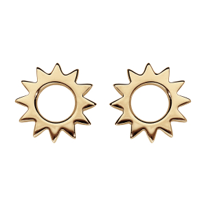 BOUCLES D'OREILLES TIGE PLAQUÉ OR SOLEIL AJOURÉ