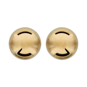 BOUCLES D'OREILLES TIGE PLAQUÉ OR BOULE DIAM 10MM