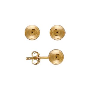 BOUCLES D'OREILLES TIGE PLAQUÉ OR BOULE DIAM 5MM