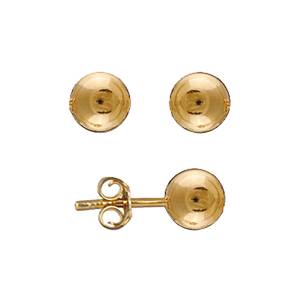 BOUCLES D'OREILLES TIGE PLAQUÉ OR BOULE DIAM 6MM