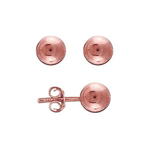 BOUCLES D'OREILLES TIGE PLAQUÉ OR ROSE BOULE DIAM 6MM