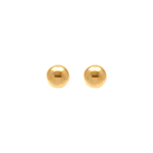 BOUCLES D'OREILLES TIGE PLAQUÉ OR BOULE DIAM 8MM