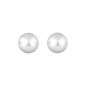 BOUCLES D'OREILLES TIGE PLAQUÉ OR PERLE IMITATION 12MM BLANCHE