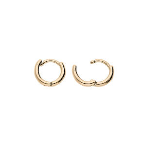 CRÉOLES PLAQUÉ OR LISSE ARTICULÉE TUBE 1.5MM  DIAM 10MM EXT
