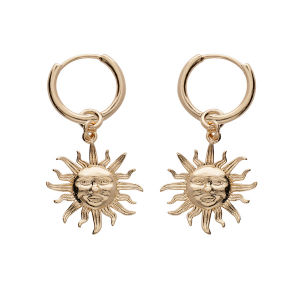CRÉOLES PLAQUÉ OR PAMPILLE SOLEIL