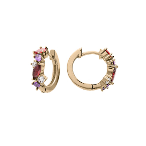 CRÉOLES PLAQUÉ OR OXYDES MULTI COULEURS