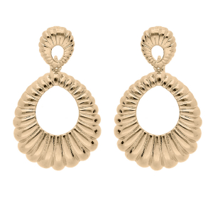 BOUCLES D'OREILLES TIGE PLAQUÉ OR STRIÉE