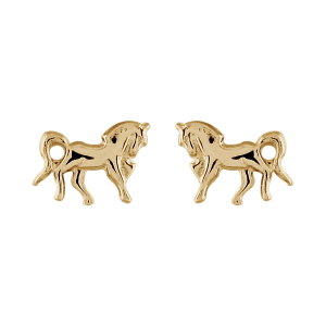 BOUCLES D'OREILLES CHEVAL PLAQUÉ OR