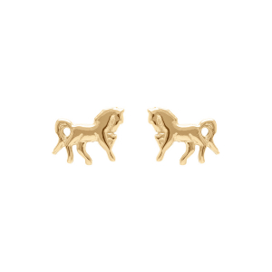 BOUCLES D'OREILLES CHEVAL PLAQUÉ OR