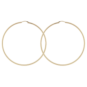 CRÉOLES PLAQUÉ OR FIL 2MM DIAM 75MM