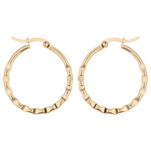 CRÉOLES PLAQUÉ OR TORSADÉE 30MM