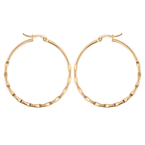 CRÉOLES PLAQUÉ OR TORSADÉE 40MM