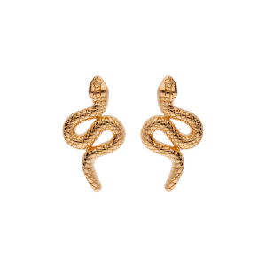 BOUCLES D'OREILLES TIGE PLAQUÉ OR SERPENT