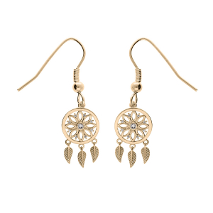 BOUCLES D'OREILLES CROCHET PLAQUÉ OR ATTRAPE REVE