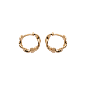 CRÉOLES PLAQUÉ OR ARTICULÉE BOULE TORSADE