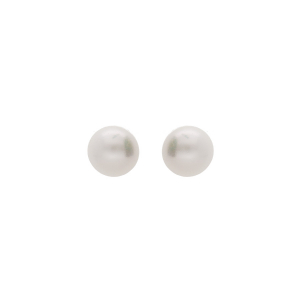 BOUCLES D'OREILLES TIGE PLAQUÉ OR PUCE PERLE DE CULTURE D'EAU DOUCE 7MM