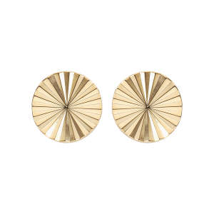 BOUCLES D'OREILLES TIGE PLAQUÉ OR RONDE DIAMANTÉ 8MM