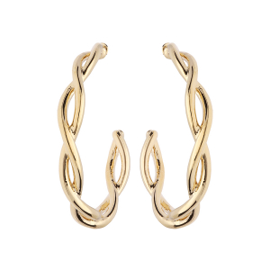 CRÉOLES PLAQUÉ OR FILS TORSADES 20MM