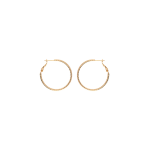 CRÉOLES PLAQUÉ OR DIAMANTÉE 35MM TIGE ET CLAPET