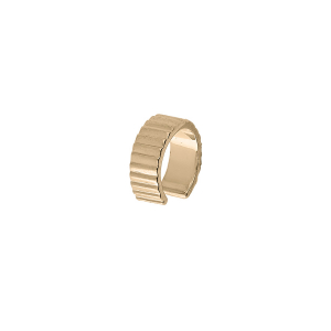 MANCHETTE PLAQUÉ OR DE CARTILAGE 11MM STRIÉE LARGEUR  4MM (A L'UNITÉ)
