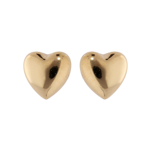 BOUCLES D'OREILLES TIGE PLAQUÉ OR COEUR 4MM X 5MM
