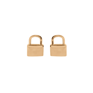 BOUCLES D'OREILLES TIGE PLAQUÉ OR CADENAS