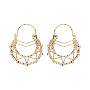 CRÉOLES ETHNIQUES PLAQUÉ OR DIAM 18MM