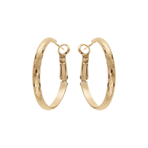 CRÉOLES PLAQUÉ OR DIAMANTÉE 30MM