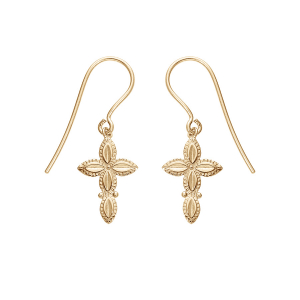 BOUCLES D'OREILLES PLAQUÉ OR  15X 10MM