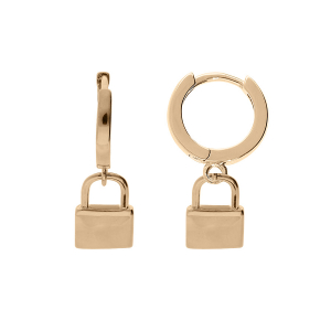 CRÉOLES PLAQUÉ OR ARTICULEE AVEC PAMPILLE CADENAS