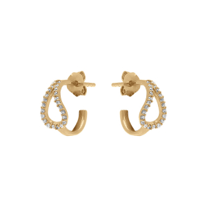 CRÉOLES PLAQUÉ OR GOUTTE OXYDES BLANCS