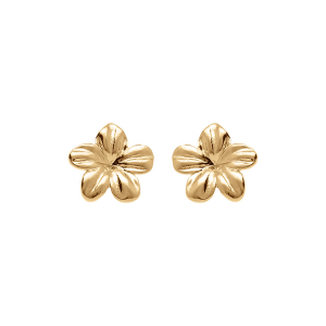 BOUCLES D'OREILLES TIGE PLAQUÉ OR FLEUR