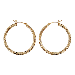 CREOLE PLAQUÉ OR DIAMANTE DIAM 30MM