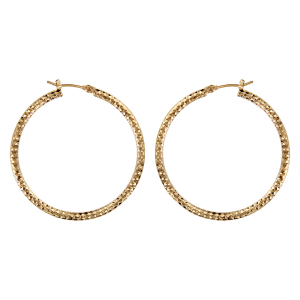 CREOLE PLAQUÉ OR DIAMANTE DIAM 40MM