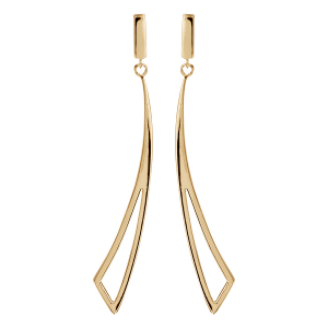 BOUCLES D'OREILLES TIGE PLAQUÉ OR FORME GEOMETRIQUE EVIDEE