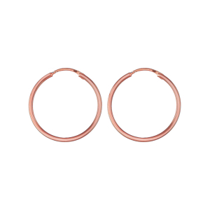CRÉOLES FIL 1.5MM DIAM 25MM PLAQUÉ OR ROSE