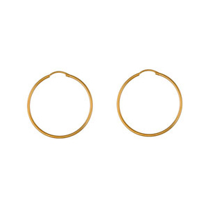 CRÉOLES FIL 1.5MM DIAM 35MM PLAQUÉ OR