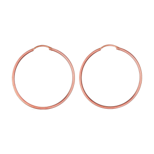 CREOLES FIL 1.5MM DIAM 35MM PLAQUÉ OR ROSE