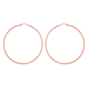 CREOLES FIL 2MM DIAM 65MM PLAQUÉ OR ROSE