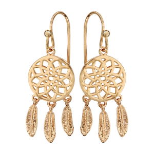 BOUCLES D'OREILLES CROCHET PLAQUÉ OR ATTRAPE REVE
