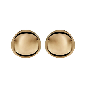 BOUCLES D'OREILLES PLAQUÉ OR FORME CREOLE  BOMBEE LISSE