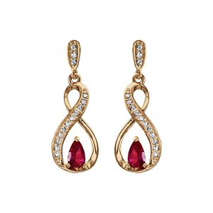 BOUCLES D'OREILLES TIGE PLAQUÉ OR PIERRE SYNTHETIQUE FUSHIA