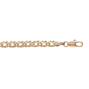 BRACELET PLAQUÉ OR MAILLE PLATE 16+3CM