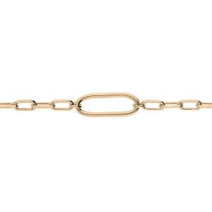 BRACELET PLAQUÉ OR MAILLE RECTANGLE 16+3CM