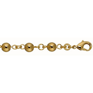 COLLIER BOULES MARSEILLE 40CM + RALLONGE 45CM PLAQUÉ OR
